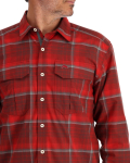 ColdWeather Shirt Cutty Red Asym Ombre Plaid M