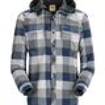 Simms Coldweather Hoody Navy Buffalo Plaid XL