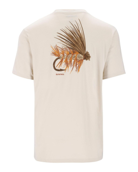 Simms Logo T-Shirt Grey Heather - Crimson L