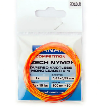 Hanak Czech Nymph Spezialvorfach (yellow-orange) 9m