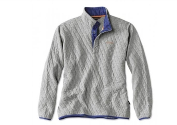 Trout Bum Quilted Snap Orvis Sweatshirt Gr.XL
