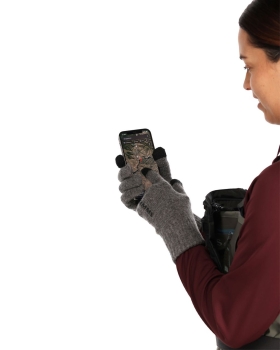 Wool Full Finger Glove Steel