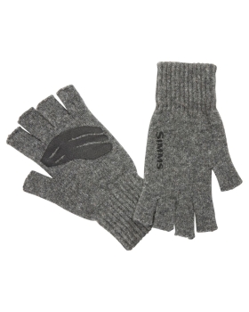 Wool ½ Finger Glove Steel