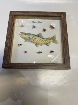 Wanduhr mit Fliegenmuster