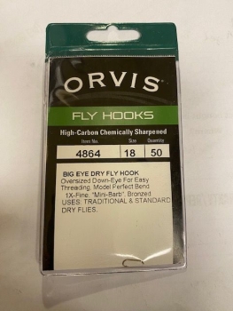 Orvis Fliegenhaken "Big Eye" Trocken Gr.18