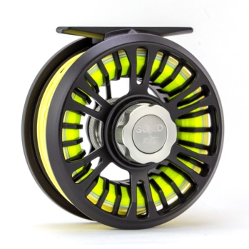 TRAUN RIVER SOLID Fliegenrolle, black/steel