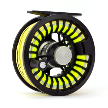 TRAUN RIVER SOLID Fliegenrolle, black/steel